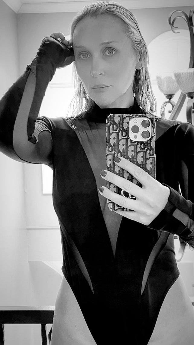 Mugler(ミュグレー) メッシュ パネル コルセット トップス Mugler