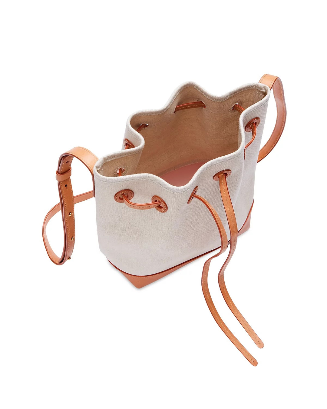 MANSUR GAVRIEL CANVAS CALFSKIN MINI BUCKET BAG