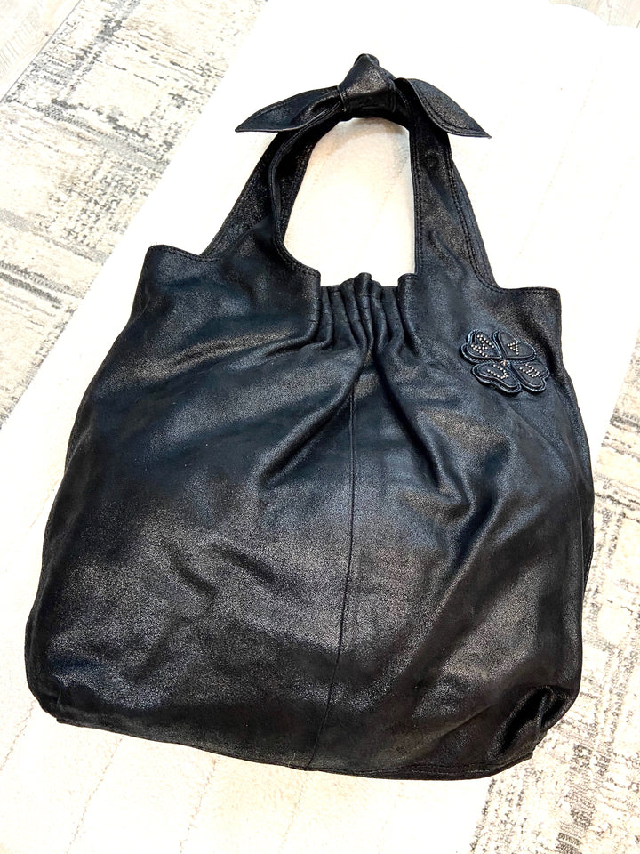MARC JACOBS VIDA NUBUCK LEATHER HOBO BAG