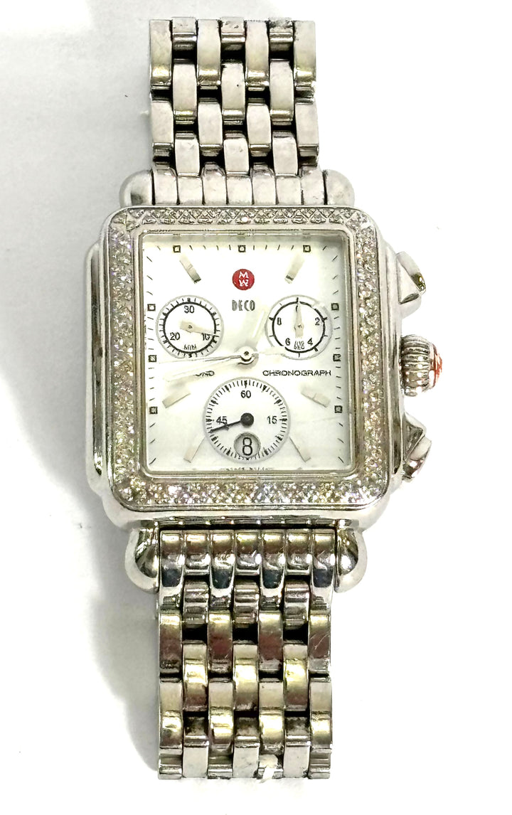 MICHELE DECO CHRONOGRAPH DIAMONDS 33MM WATCH