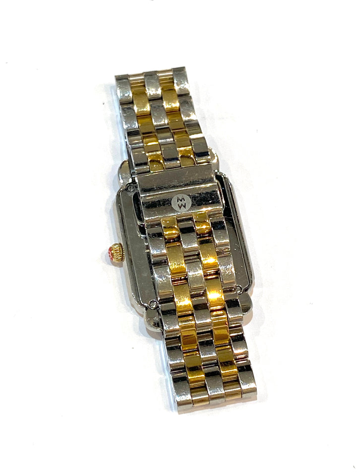 MICHELE DECO II DIAMOND TWO-TONE BRACELET WATCH