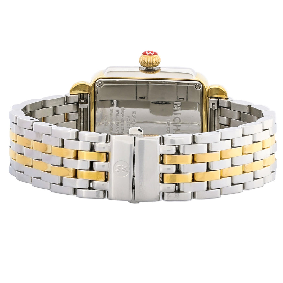 MICHELE DECO MADISON TWO-TONE DIAMONDS QUARTZ WATCH