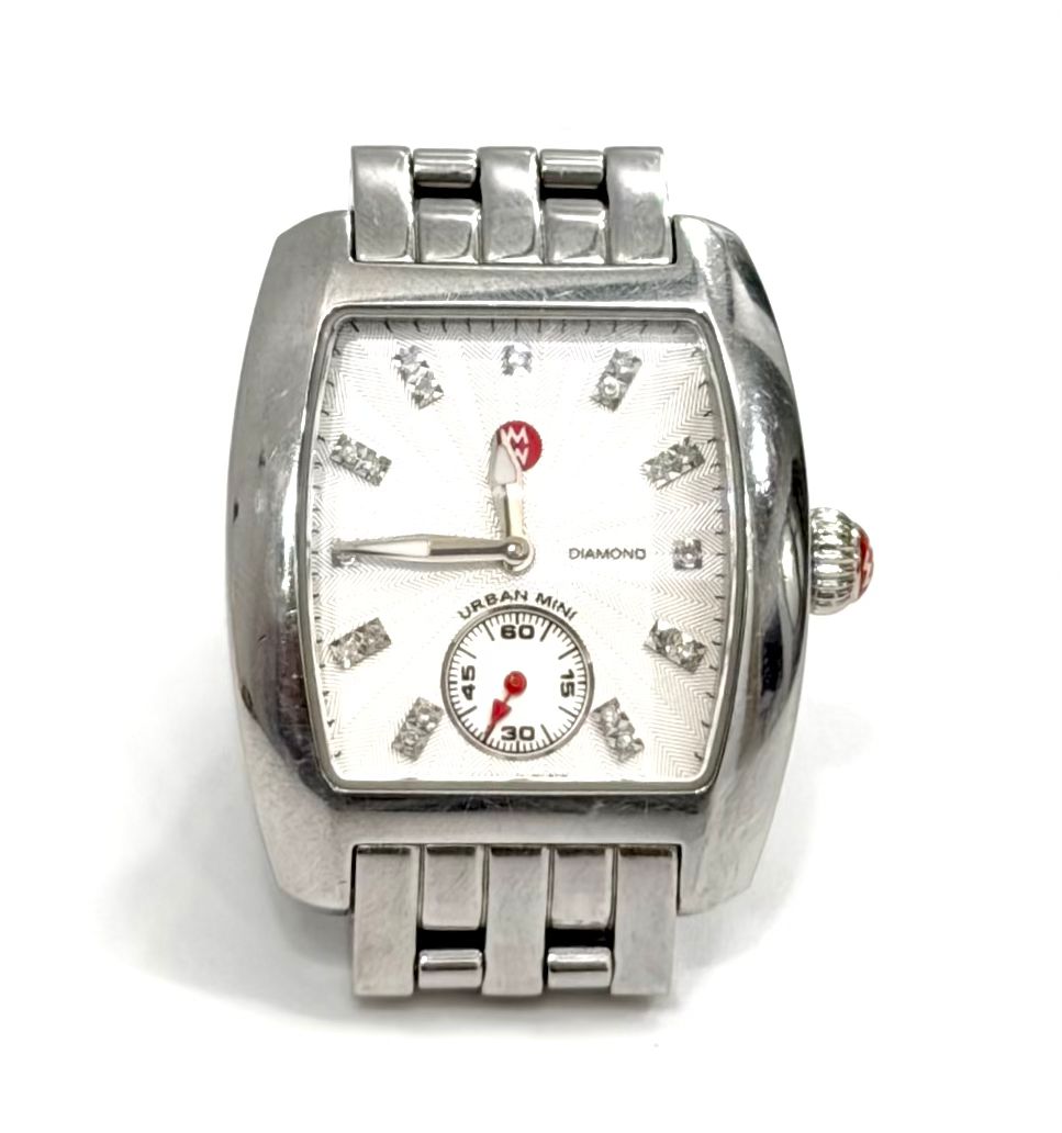 MICHELE URBAN MINI DIAMOND DIAL MWW02A000502 STAINLESS STEEL WATCH