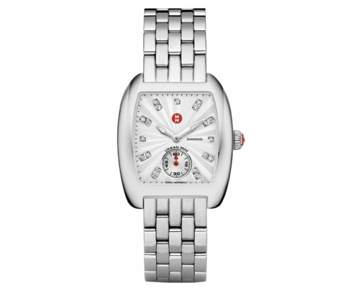 MICHELE URBAN MINI DIAMOND DIAL MWW02A000502 STAINLESS STEEL WATCH