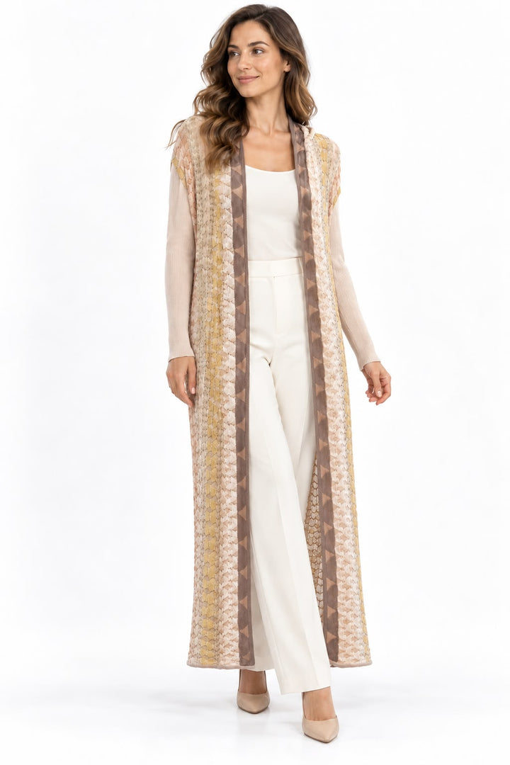 MISSONI ZIGZAG JACQUARD LONG CARDIGAN