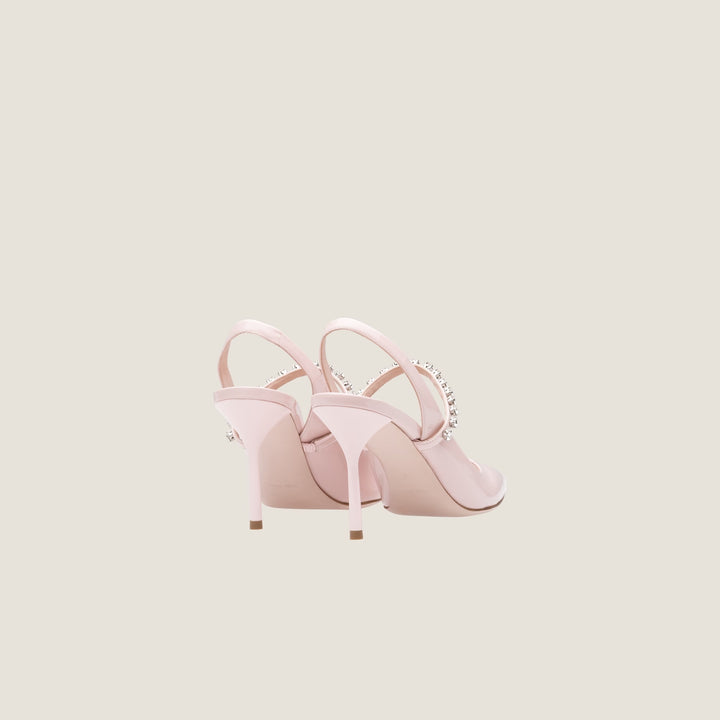 MIU MIU CRYSTAL EMBELLISHED SLINGBACK PUMPS