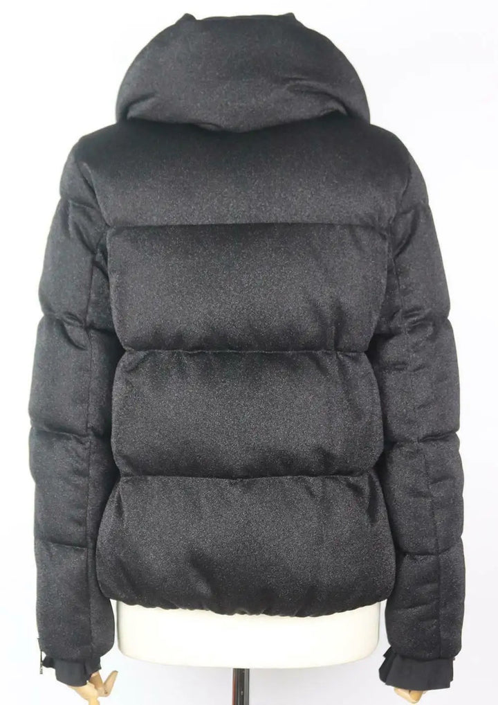 MONCLER BANDAMA METALLIC QUILTED JERSEY DOWN JACKET