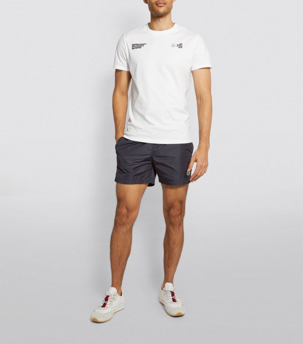 MONCLER LOGO PATCH SWIM SHORTS