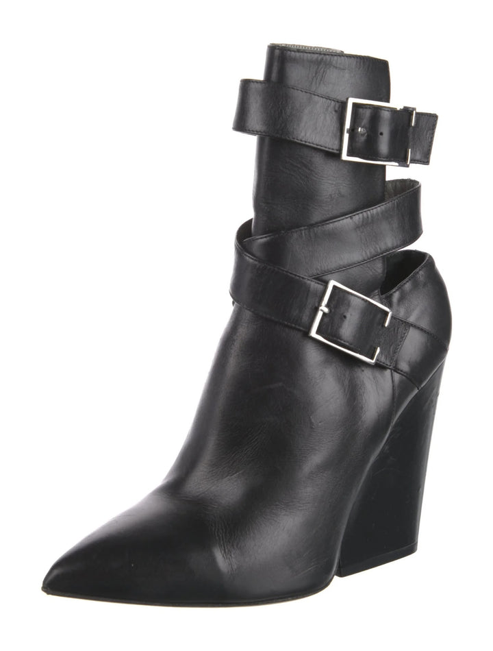 MONIKA CHAING LEATHER BUCKLE ANKLE BOOTS