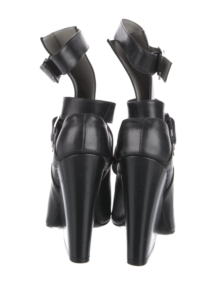 MONIKA CHAING LEATHER BUCKLE ANKLE BOOTS