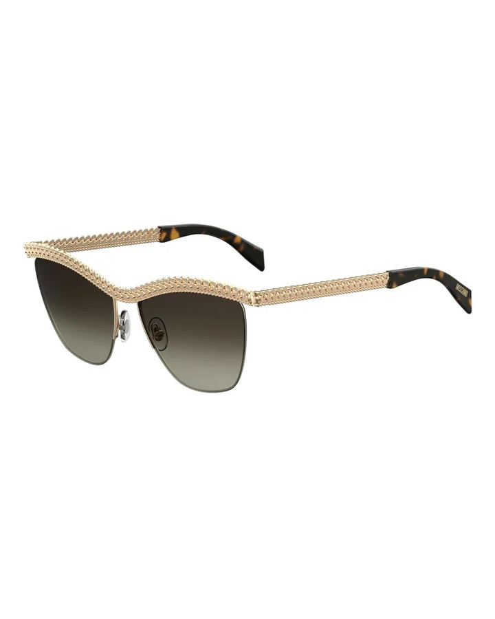 MOSCHINO CURB CHAIN GRADIENT SUNGLASSES