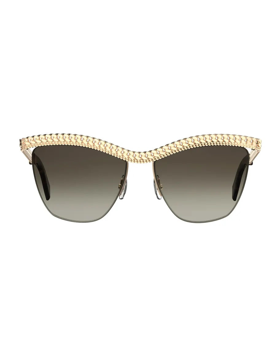 MOSCHINO CURB CHAIN GRADIENT SUNGLASSES