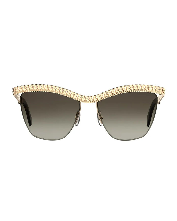MOSCHINO CURB CHAIN GRADIENT SUNGLASSES