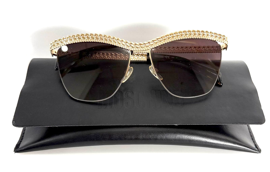 MOSCHINO CURB CHAIN GRADIENT SUNGLASSES