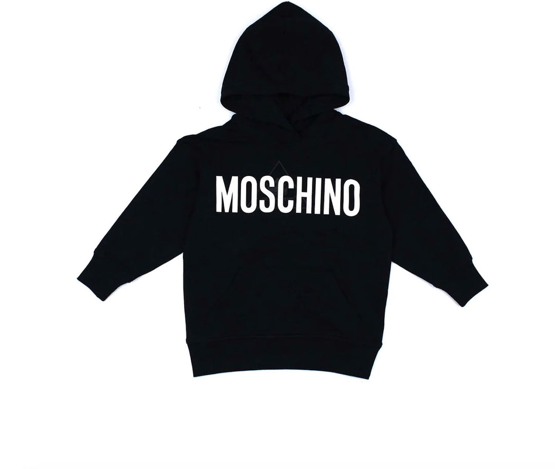MOSCHINO BOYS MAXI LOGO HOODED SWEATSHIRT