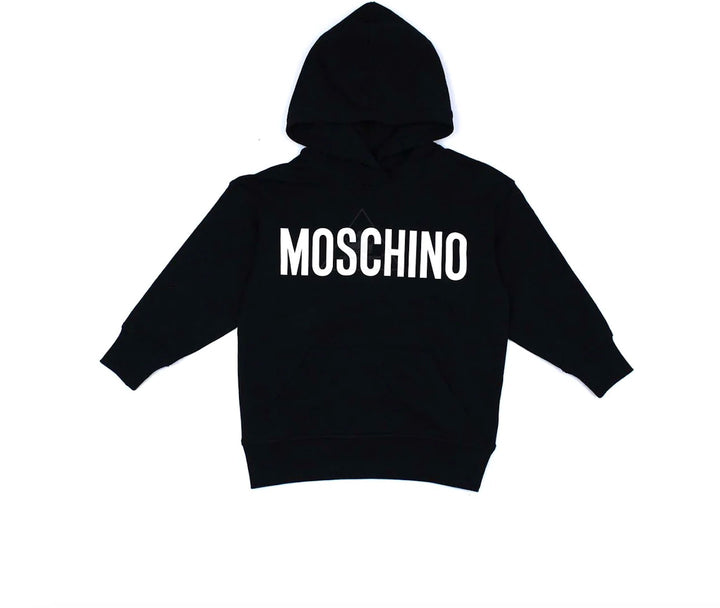 MOSCHINO BOYS MAXI LOGO HOODED SWEATSHIRT