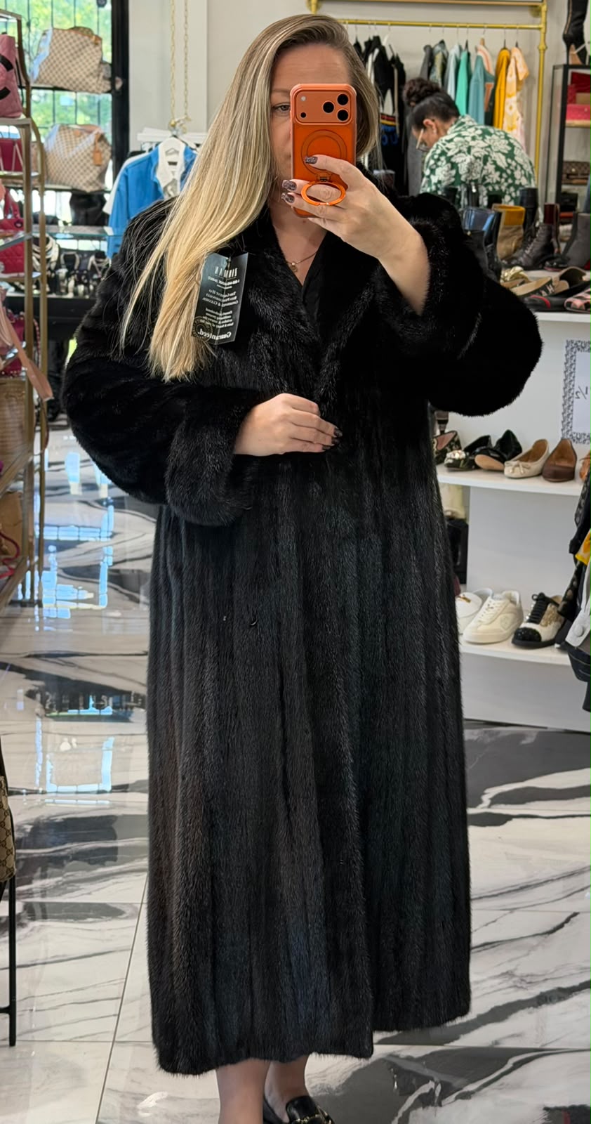 NATHAN LEVINE LONG MINK COAT