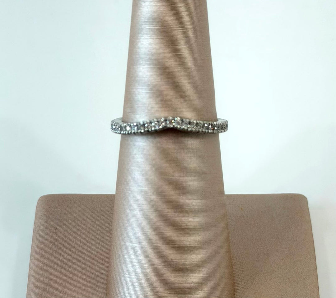 NEIL LANE 14K WHITE GOLD DIAMOND HALO BRIDAL WEDDING RING SET