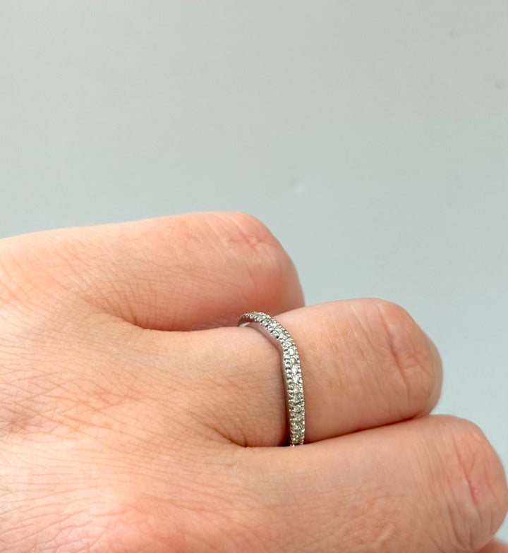 NEIL LANE 14K WHITE GOLD DIAMOND HALO BRIDAL WEDDING RING SET