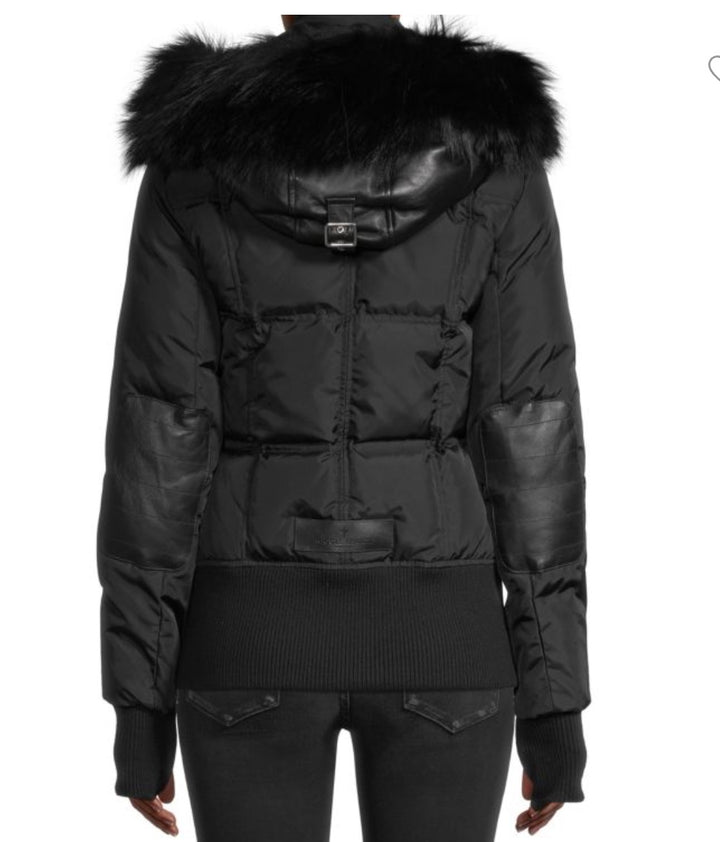 NICOLE BENISTI FORDHAM FOX &amp; RABBIT FUR DOWN BOMBER JACKET