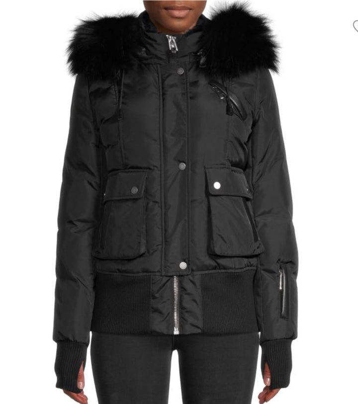 NICOLE BENISTI FORDHAM FOX &amp; RABBIT FUR DOWN BOMBER JACKET