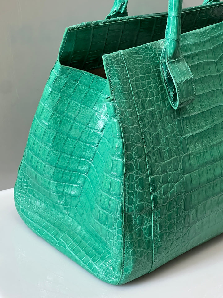 NANCY GONZALEZ CROC EMBOSSED TOTE BAG