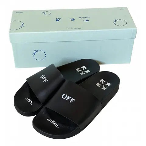 OFF-WHITE LOGO PRINT POOL SLIDES