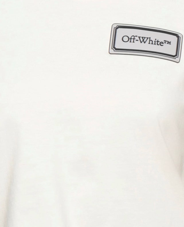 OFF-WHITE LOGO PATCH CROPPED T-SHIRT
