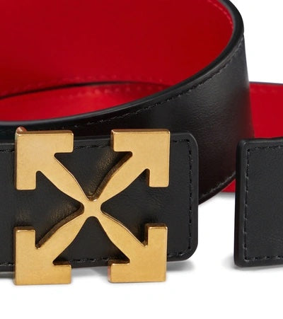 OFF-WHITE REVERSIBLE ARROW LEATHER BELT