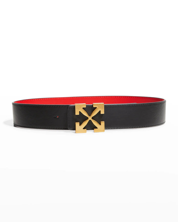 OFF-WHITE REVERSIBLE ARROW LEATHER BELT