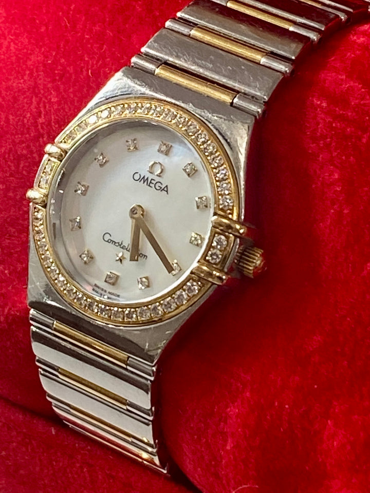 OMEGA CONSTELLATION 95 MOTHER OF PEARL DIAMOND WATCH 1267.75.00