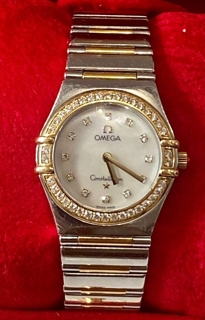 OMEGA CONSTELLATION 95 MOTHER OF PEARL DIAMOND WATCH 1267.75.00