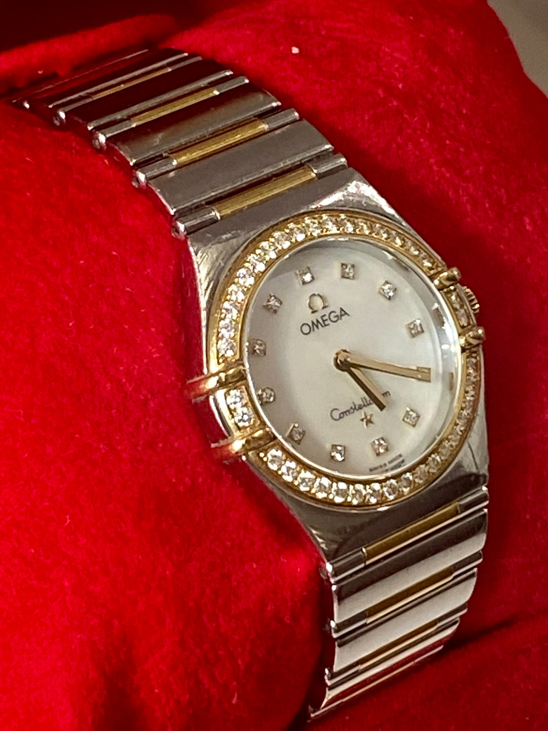 OMEGA CONSTELLATION 95 MOTHER OF PEARL DIAMOND WATCH 1267.75.00