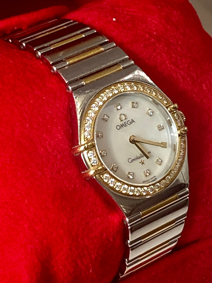OMEGA CONSTELLATION 95 MOTHER OF PEARL DIAMOND WATCH 1267.75.00
