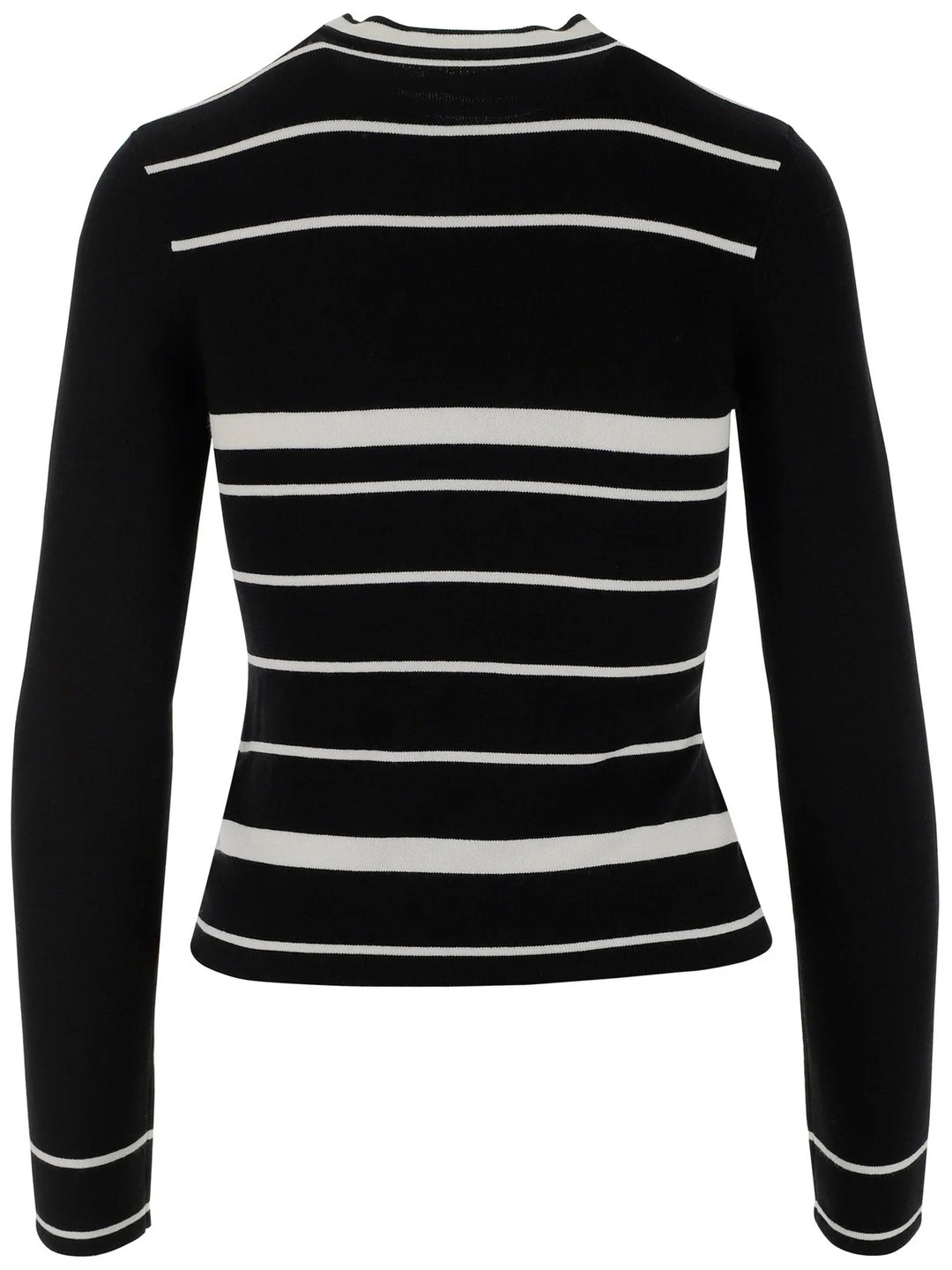 OFF-WHITE STRIPED LONG SLEEVES KNIT TOP