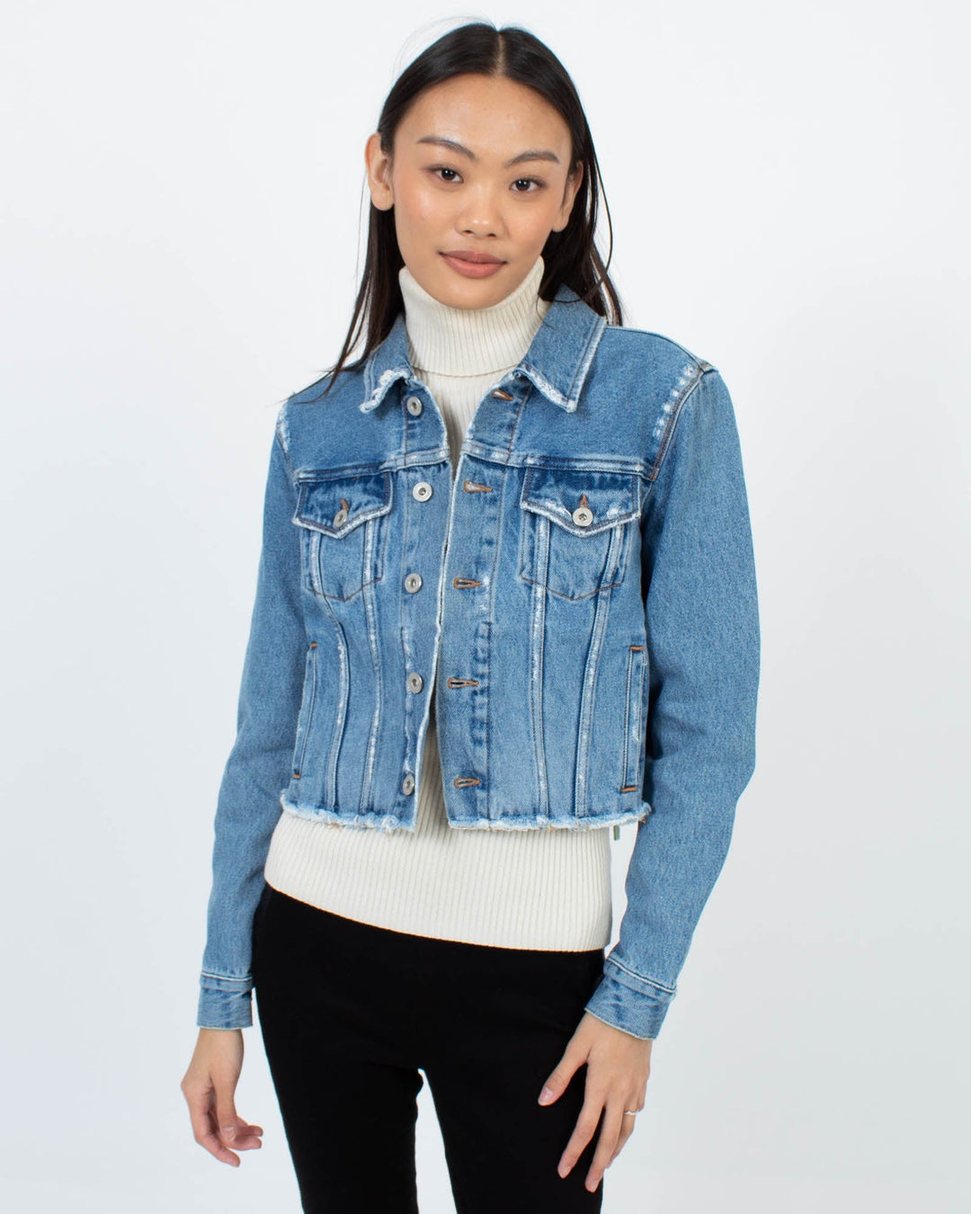 OFF-WHITE VIRGIL ABLOH CROPPED DENIM JACKET