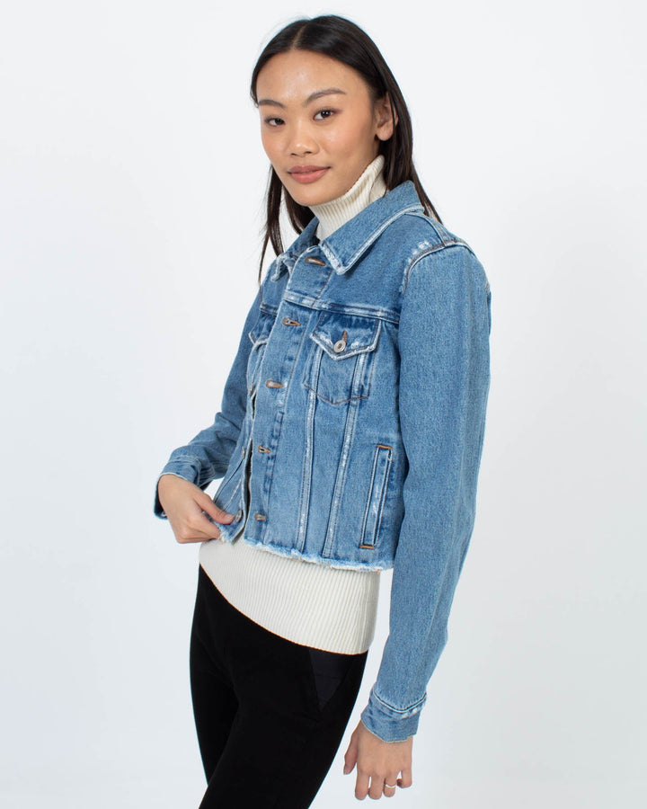 OFF-WHITE VIRGIL ABLOH CROPPED DENIM JACKET