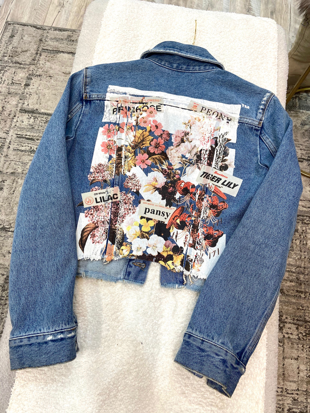 OFF-WHITE VIRGIL ABLOH CROPPED DENIM JACKET