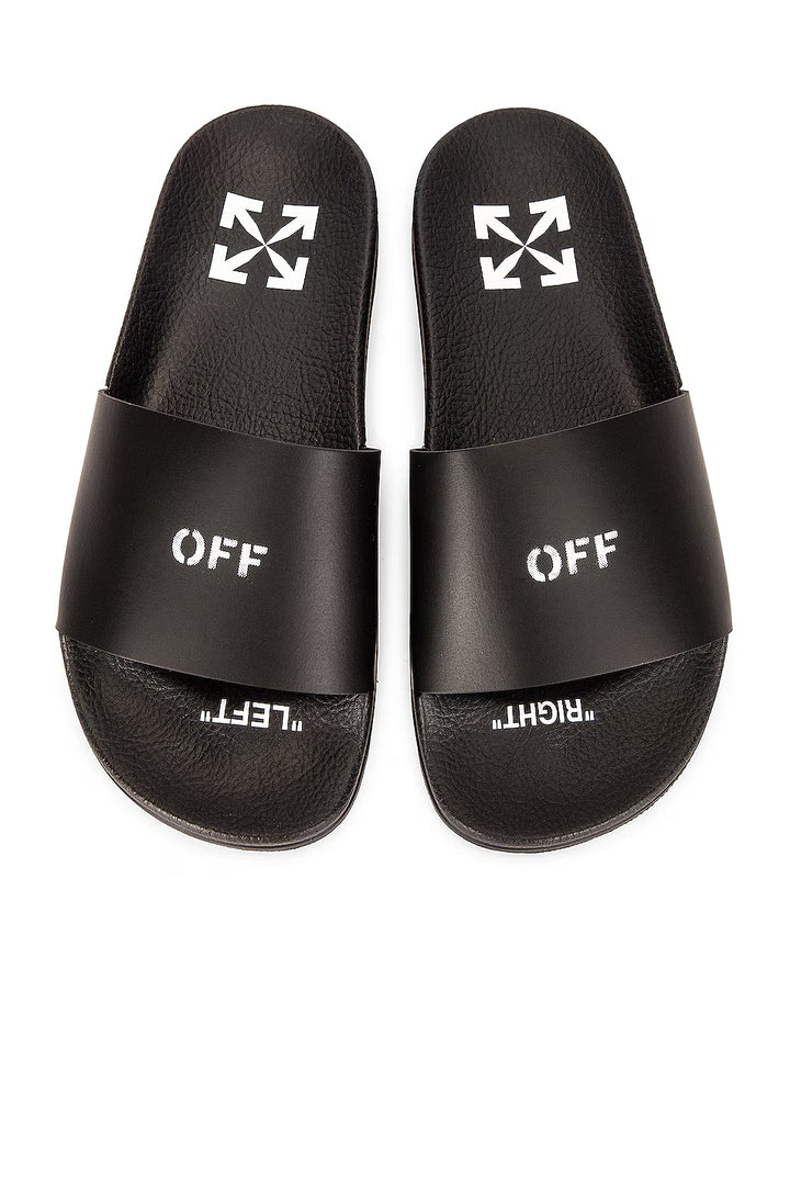 OFF-WHITE LOGO PRINT POOL SLIDES