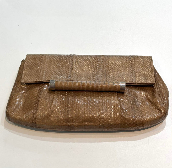 PANTERA PYTHON LEATHER CLUTCH BAG