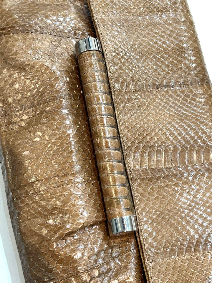 PANTERA PYTHON LEATHER CLUTCH BAG