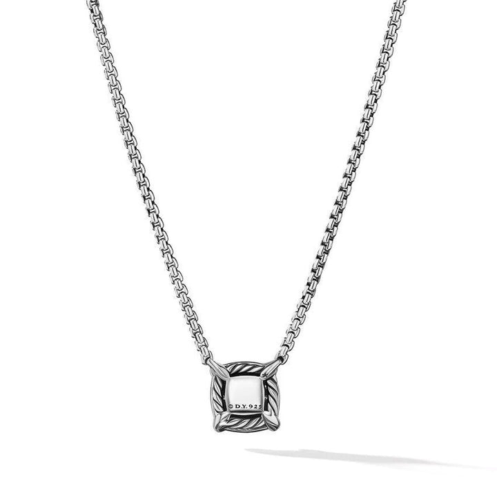 DAVID YURMAN PETITE CHATELAINE® PAVÉ BEZEL PENDANT NECKLACE WITH BLUE TOPAZ AND DIAMONDS