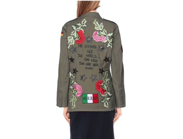 PHILIPP PLEIN ERNESTINE EMBROIDERED MILITARY JACKET