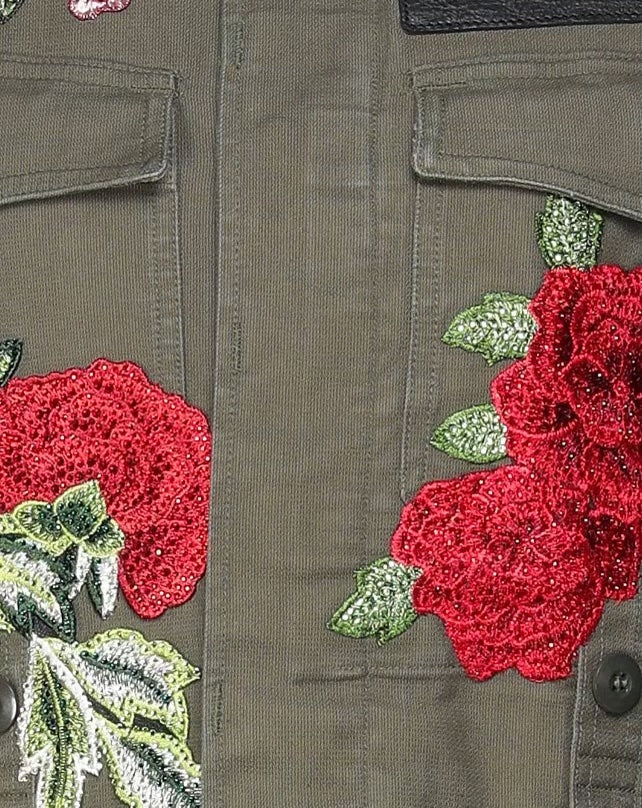 PHILIPP PLEIN ERNESTINE EMBROIDERED MILITARY JACKET