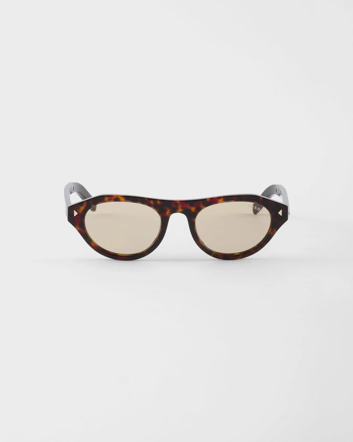 PRADA SPRB15 ICONIC METAL PLAQUE ACETATE SUNGLASSES