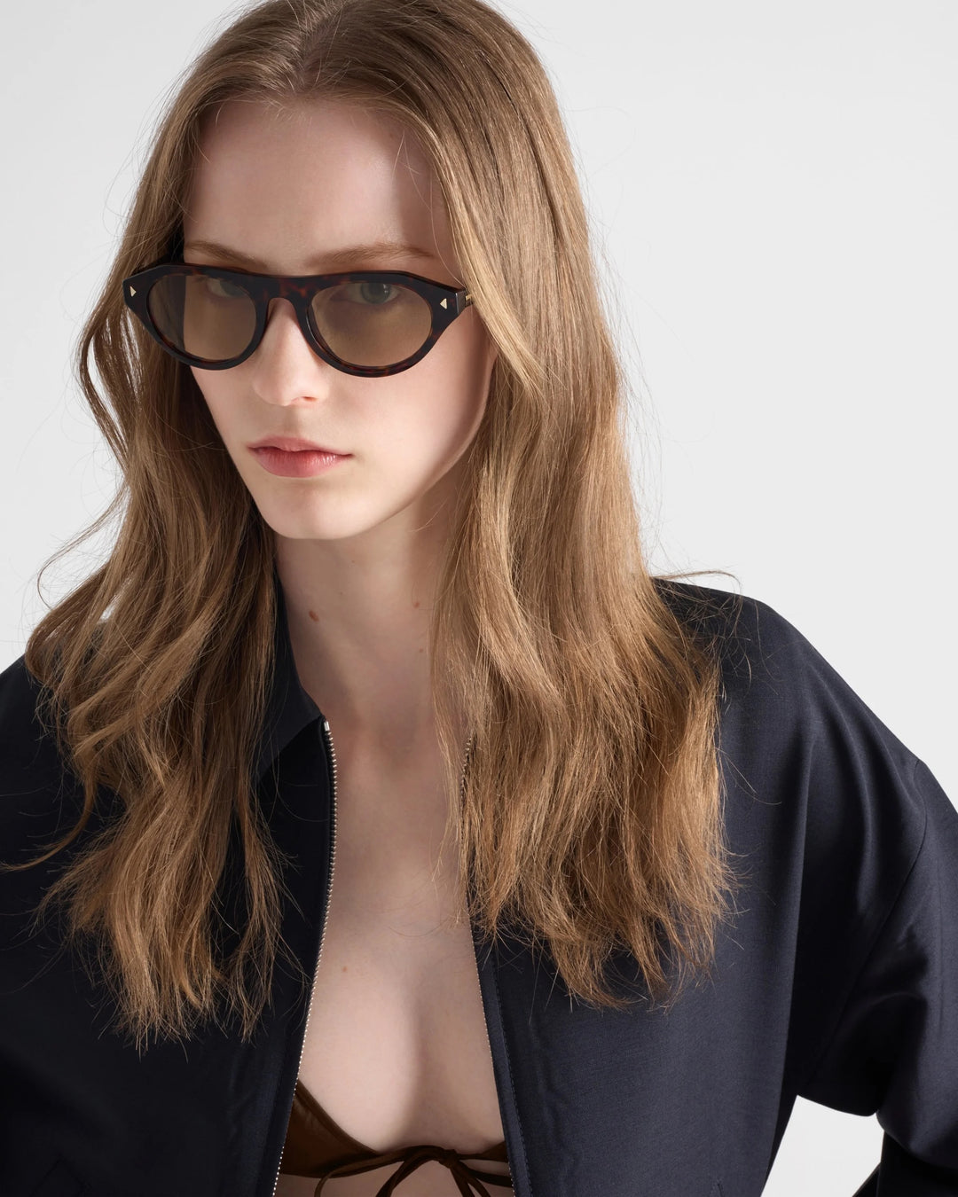 PRADA SPRB15 ICONIC METAL PLAQUE ACETATE SUNGLASSES