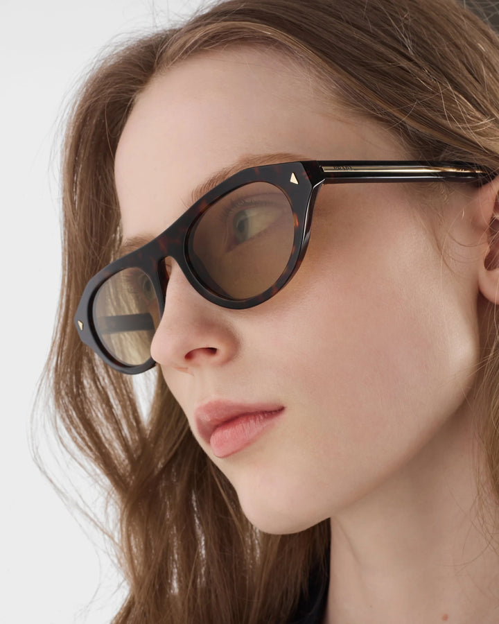PRADA SPRB15 ICONIC METAL PLAQUE ACETATE SUNGLASSES