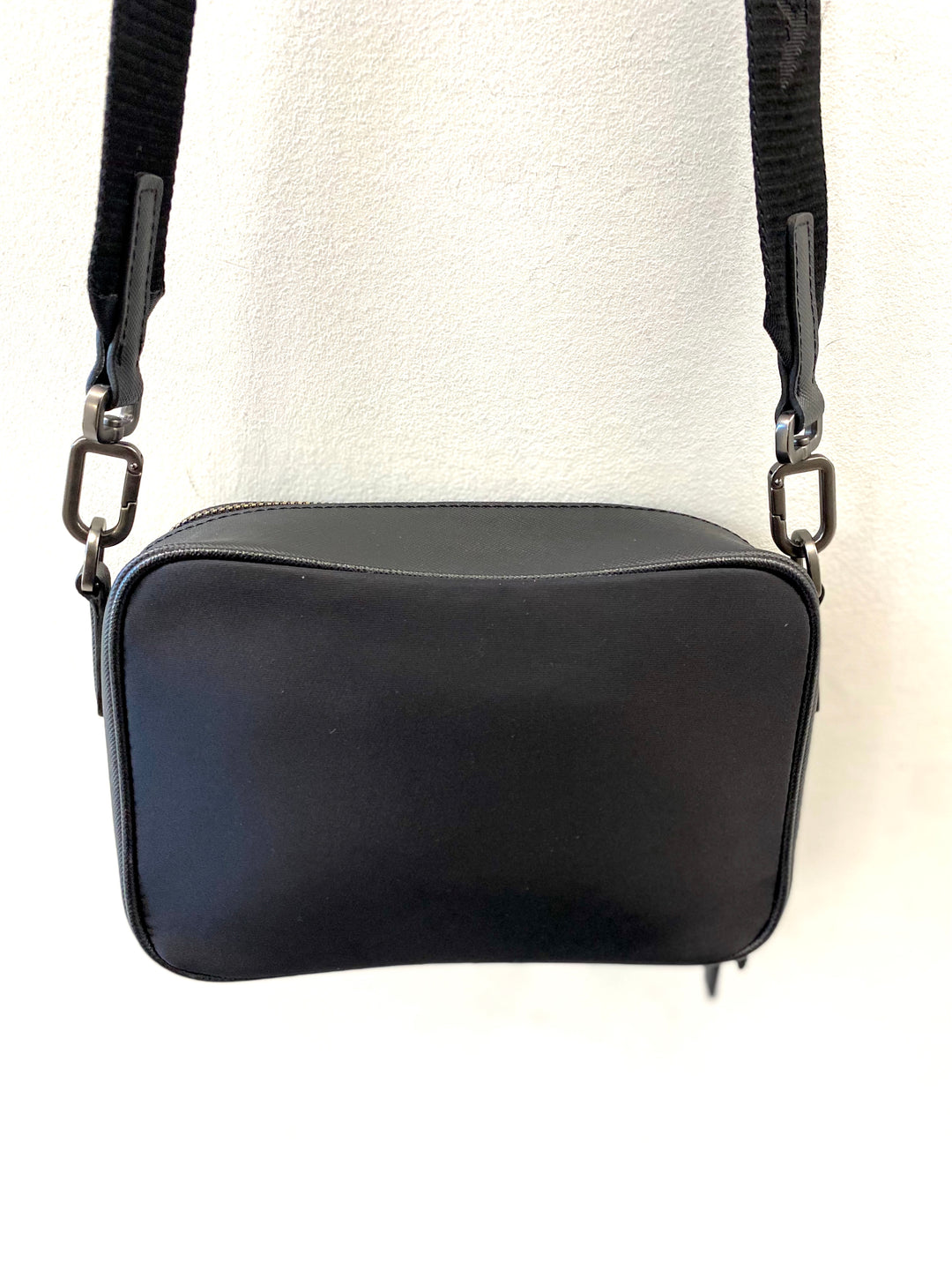 PRADA BRIQUE RE-NYLON AND SAFFIANO LEATHER BAG