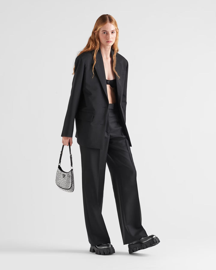 PRADA CLEO SATIN CRYSTAL SHOULDER BAG