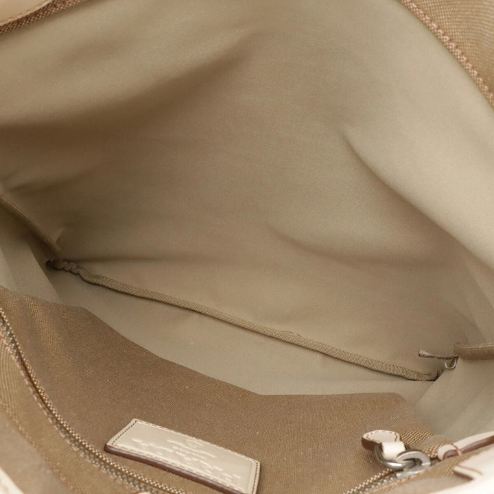 PRADA JACQUARD CANVAS CANAPA LOGO SHOULDER BAG
